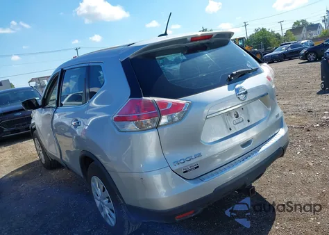 2015 Nissan Rogue S из США, поврежденный, VIN KNMAT2MVXFP576482